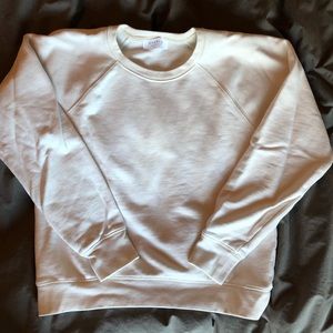 Off white cropped Everlane Crew Sweatshirt